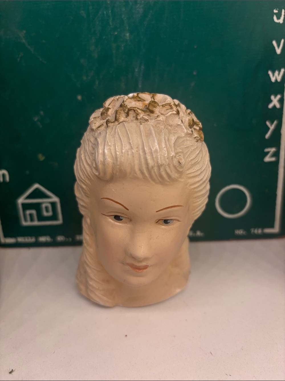 Chalkware lady bust